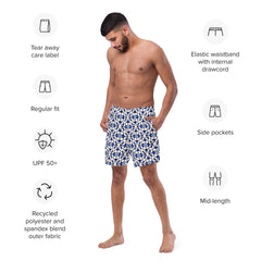 Floral print swimming trunks for men