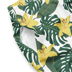 Flower printed swim trunk for men
