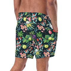 Tropical prints swim trunks for men