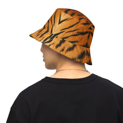 "Roar in Style: Tiger Print Bucket Hat for the Urban Jungle", lioness-love