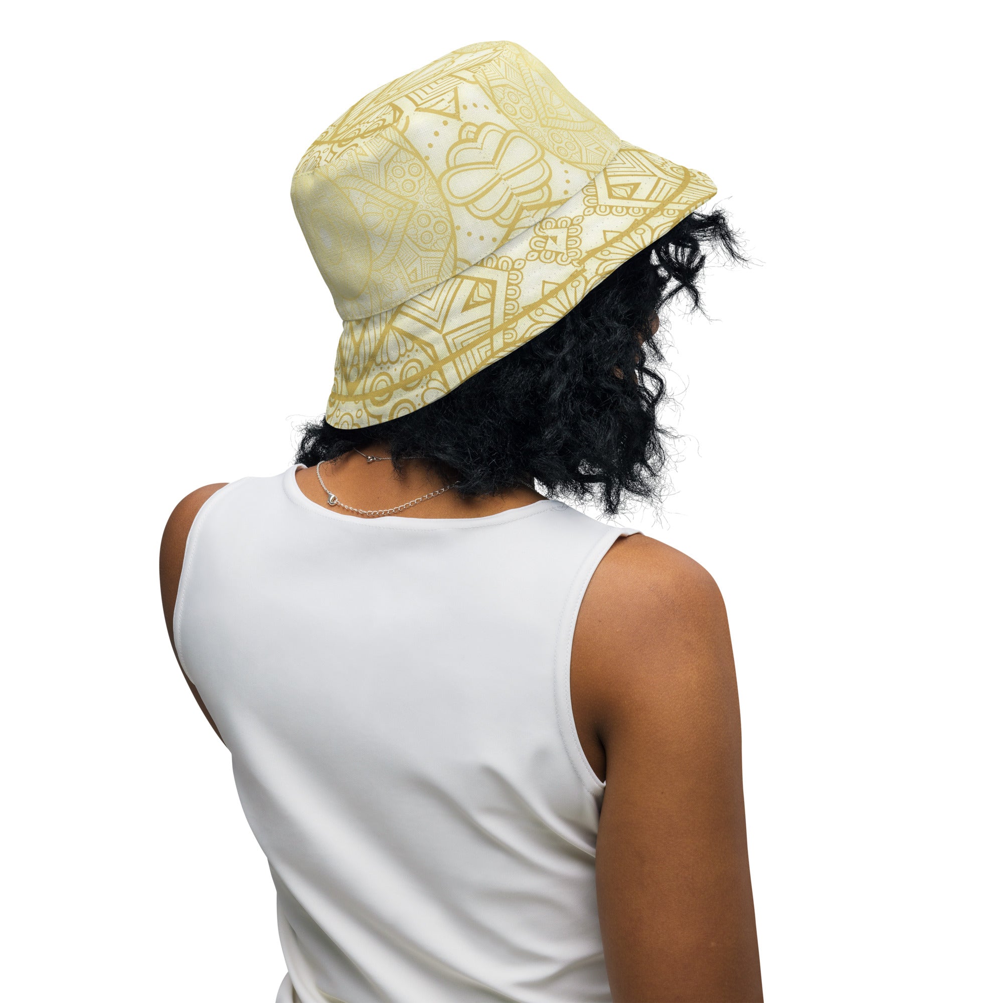 "Geo Gold Bucket Hat: Elevate Your Style with Modern Sophistication", lioness-love