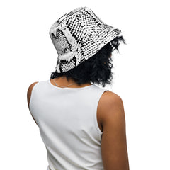 "Sleek Snakeskin Print Bucket Hat", lioness-love