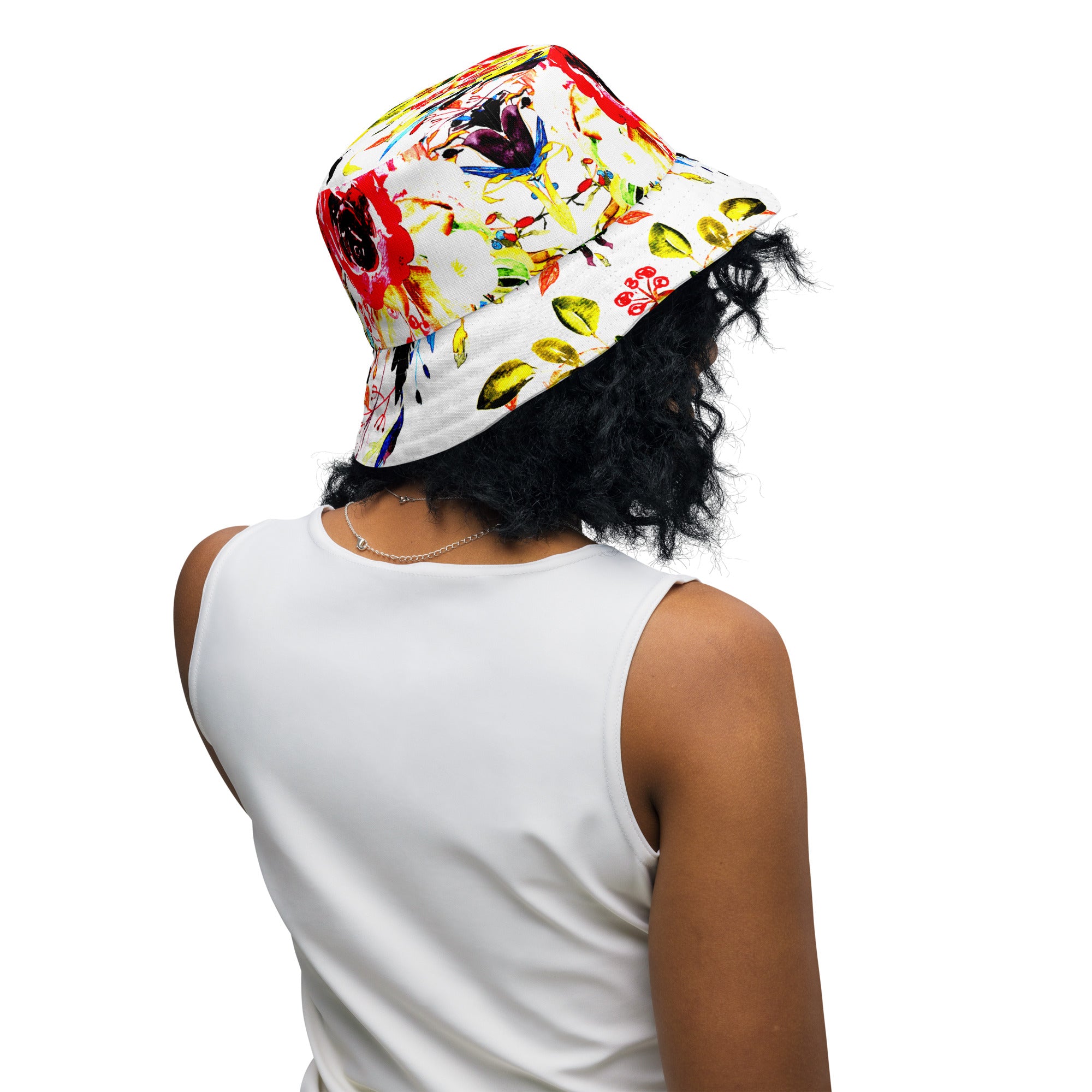 "Vibrant Blossoms: Embrace Every Hue with Our Colorful Floral Bucket Hat", lioness-love