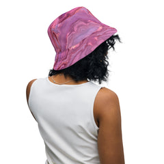 "Marbled Elegance: Elevate Your Look with Our Pink Marble Print Bucket Hat", lioness-love