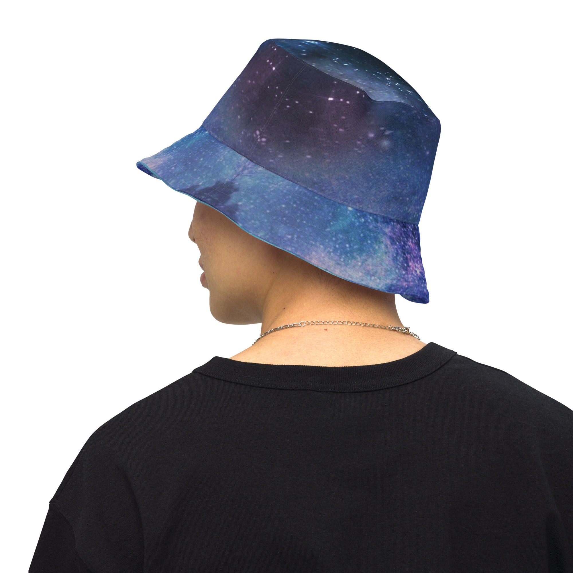 "Galactic Glamour: Elevate Your Style with Our Space Lovers Bucket Hat", lioness-love
