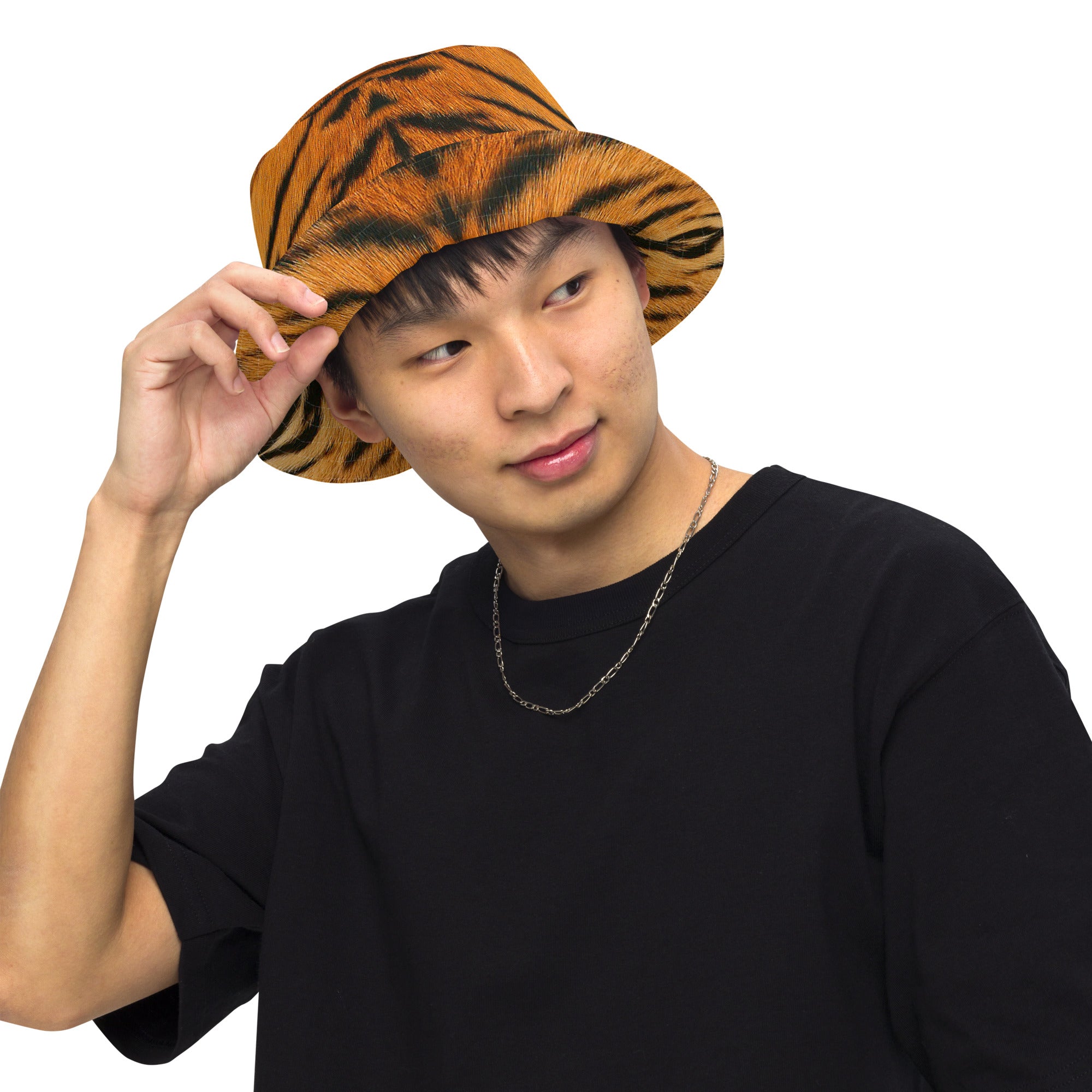 "Roar in Style: Tiger Print Bucket Hat for the Urban Jungle", lioness-love