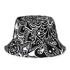 “Black and White Designer Bucket Hat: Monochrome Marvel", lioness-love
