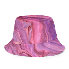 "Marbled Elegance: Elevate Your Look with Our Pink Marble Print Bucket Hat", lioness-love