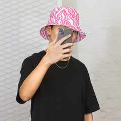 "Chic Stripes: Elevate your Look with our Pink Zebra Bucket Hat", lioness-love