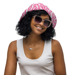 Chic Stripes Pink Zebra Bucket Hat, lioness-love