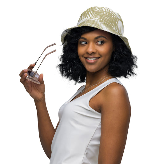 Tahiti Tropic Gold Palm Bucket Hat, lioness-love