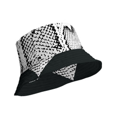 "Sleek Snakeskin Bucket Hat with Black Trim", lioness-love