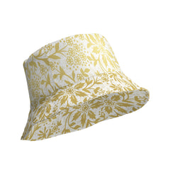 "Golden Blooms: Floral Bucket Hat in Gold", lioness-love