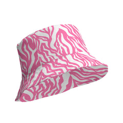 Chic Stripes Pink Zebra Bucket Hat, lioness-love