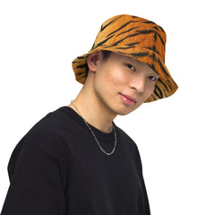 "Roar in Style: Tiger Print Bucket Hat for the Urban Jungle", lioness-love