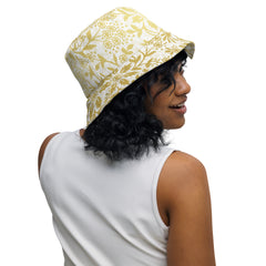 Golden Blooms Floral Bucket Hat in Gold, lioness-love