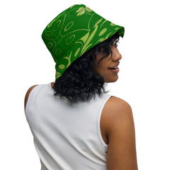 Emerald Elegance Green Design Bucket Hat, lioness-love