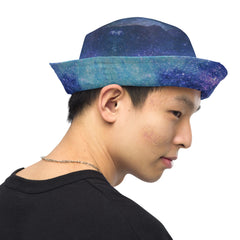 "Galactic Glamour: Elevate Your Style with Our Space Lovers Bucket Hat", lioness-love