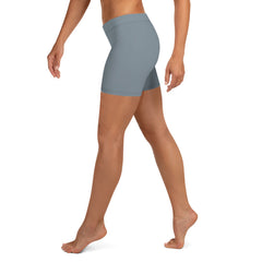 Mid-Rise Grey Workout Shorts, lioness-love