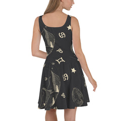 Celestial Design Skater Dress, lioness-love