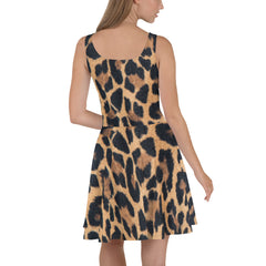 Leopard Design Skater Dress, lioness-love