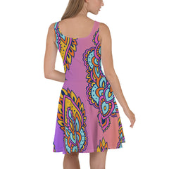"Radiant Jewels: Colorful Summer Skater Dress", lioness-love