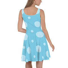 Polka Dot Soft Blue Skater Dress, lioness-love