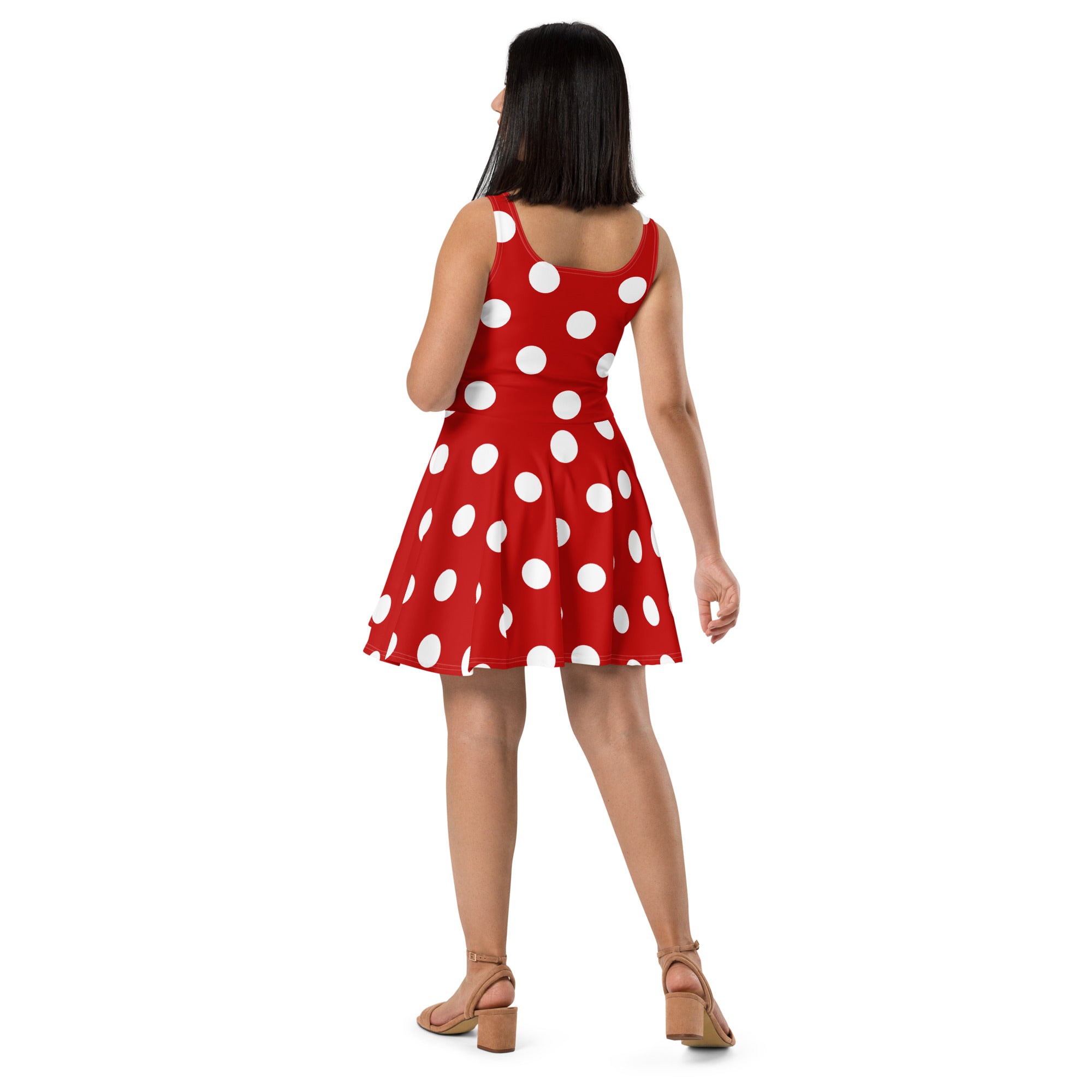 "Radiant Dots: Red and White Polka Dot Skater Dress", lioness-love