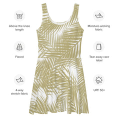 Tropical Dress Gold Palm, Spring and Summer Dress, lioness-love