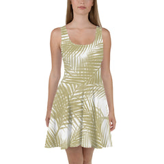 Tropical Dress Gold Palm, Spring and Summer Dress, lioness-love