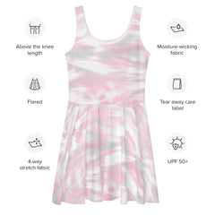 Trendy Pink Camouflage Skater Dress, lioness-love