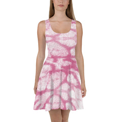 Stylish Pink Animal Print Skater Dress, lioness-love