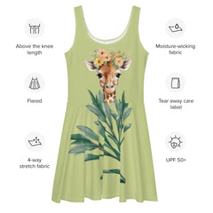 Giraffe Lovers Skater Dress, lioness-love