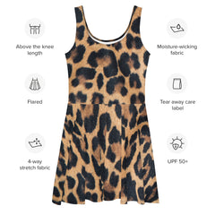 Leopard Design Skater Dress, lioness-love