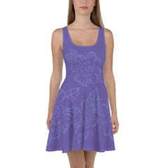 Purple Floral Skater Dress, lioness-love
