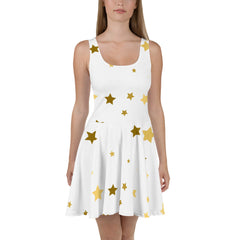 Women’s Stars Skater Dress, Girls Comfort and Style Dress, lioness-love