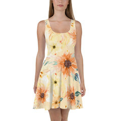 "Blossom Breeze: Casual Floral Print Skater Dress", lioness-love