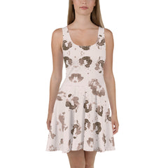 "Wild Elegance: Chic Animal Print Skater Dress", lioness-love