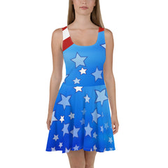 "Patriotic Pride: Stars and Stripes Skater Dress", lioness-love