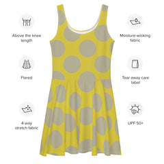 "Chic Dots: Women’s Polka Dot Print Skater Dress", lioness-love