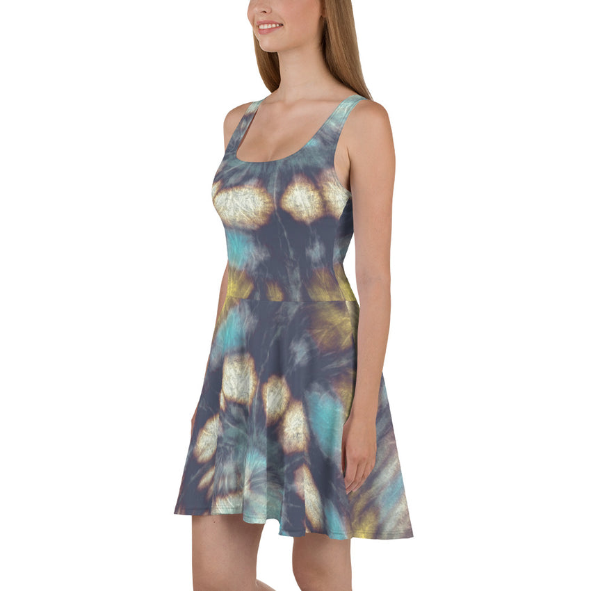 Casual Tie Dye Skater Dress, lioness-love