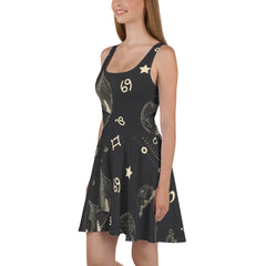 Celestial Design Skater Dress, lioness-love