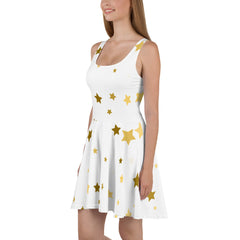 Women’s Stars Skater Dress, Girls Comfort and Style Dress, lioness-love