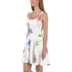 "Blossom Delight: Botanical Garden Skater Dress - A Spring and Summer Floral Comfort" lioness-love