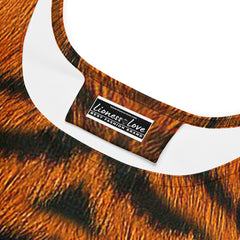 Make a Roaring Entrance in Our Sleeveless Tiger Print Skater Dress, lioness-love