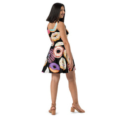 Sweet Delights Cute Donuts Skater Dress, lioness-love