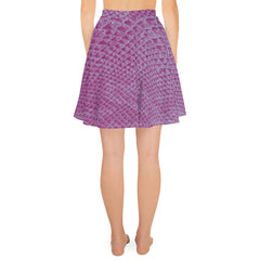 Printed purple short skirt for women