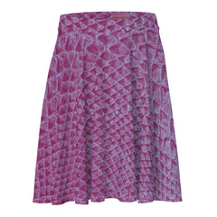 Printed purple short skirt for women
