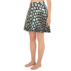 Black & white animal print skirt for woman