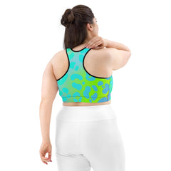 Crafted with vibrant neon hues and a bold leopard print pattern, this sports bra offers both style and functionality. 